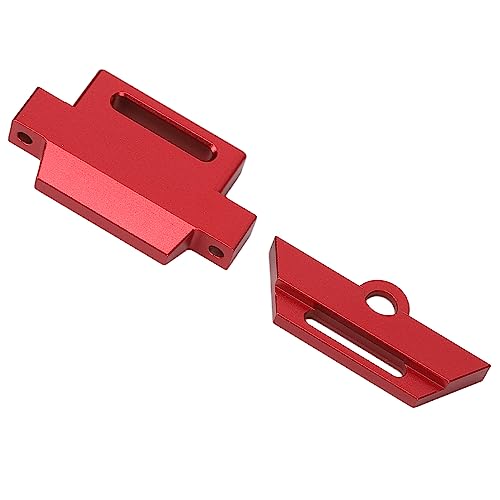 OKJHFD Battery Holder Mount RC Car Battery Plate Aluminum Alloy Battery Holder Mount with Strap for Traxxas 1/10 Slash 2WD 5822 5822A Chassis (Red) von OKJHFD