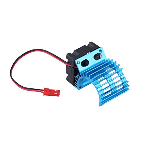 OKJHFD Elektrischer Motormotor Wärmelflossenkühlung, Kühlkörper mit Kühlventilator für 1/10 Skala Elektrische RC -Auto 380/390 Motor (Blau) von OKJHFD