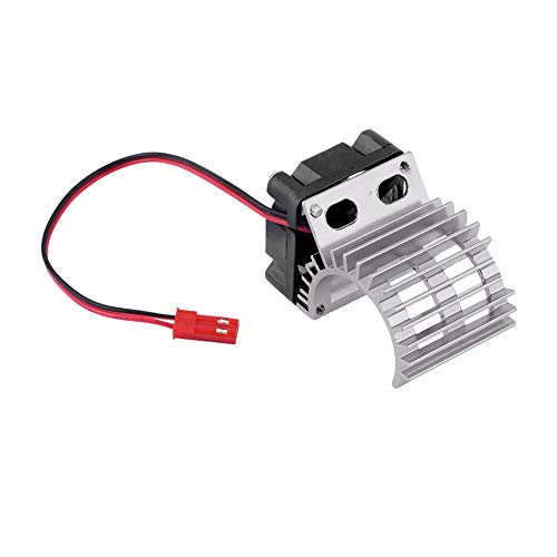 OKJHFD Elektrischer Motormotor Wärmelflossenkühlung, Kühlkörper mit Kühlventilator für 1/10 Skala Elektrische RC -Auto 380/390 Motor (Silber) von OKJHFD