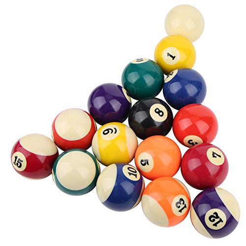 OKJHFD Professional Billiard Ball Complete Set 2.3in Resin Pool Table Accessories Indoor Sport (16 Resin Balls) von OKJHFD
