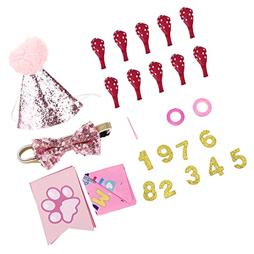 Okjhfd Hunde Geburtstagsfeier Dekoration Set Hundeoutfits mit Schalflaggen Kragen und Hut für Haustiergeburtstagsfeiern, Hundeparty liefert Dekorationen Okjhfd Hunde Geburtstagsfeier Dekoration Set Hundeoutfits mit Schalflaggen Kragen und Hut für Haustiergeburtstagsfeiern, Hundeparty liefert Dekorationen von OKJHFD