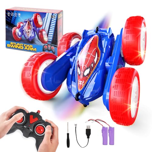 OKKIDY Spider Car Toy Ferngesteuertes Auto mit LED Licht, 2.4Ghz Doppelseitig 360° Drehbare RC Stunt Crawler ab 8+ Jahre, RC Auto Spielzeug für, Junge & Mädchen Man - Geburtstags Weihnachten Geschenke OKKIDY Spider Car Toy Ferngesteuertes Auto mit LED Licht, 2.4Ghz Doppelseitig 360° Drehbare RC Stunt Crawler ab 8+ Jahre, RC Auto Spielzeug für, Junge & Mädchen Man - Geburtstags Weihnachten Geschenke von OKKIDY