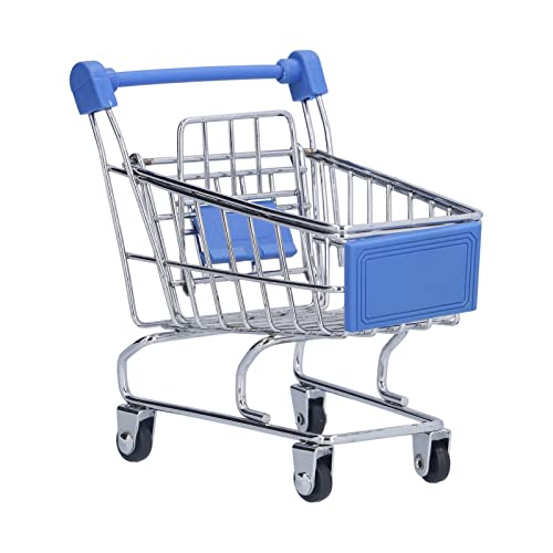 Mini-Supermarkt-Handwagen, multifunktionaler Auto-Korb-Stil, Tischdekoration, Kleiner dekorativer Metall-Einkaufswagen für Zuhause, Küche, Büro Mini-Supermarkt-Handwagen, multifunktionaler Auto-Korb-Stil, Tischdekoration, Kleiner dekorativer Metall-Einkaufswagen für Zuhause, Küche, Büro von OKOVO