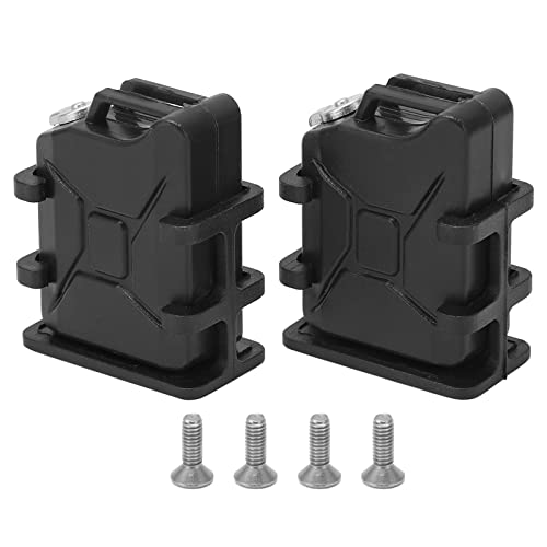 OKOVO 1 Paar Rc Car Simulierter Kraftstofftank, Mini-Ölkanne Rc Dekorationszubehör für 1/8 1/10 Rc Crawler Car Dekorationszubehör (Schwarz) von OKOVO