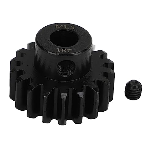 OKOVO Steel Motor Gears Pinion RC Car Motor Gear M1.5 8mm Inner Hole Steel RC Pinion Gear with M5 Set Screw for 1/5 Model Vehicle (18T) von OKOVO
