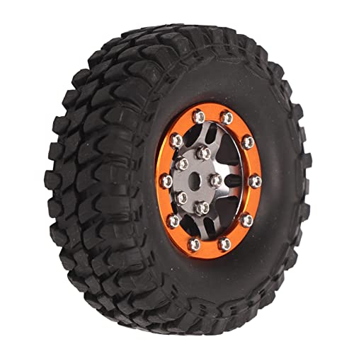 OKOVO Tires -All Terrain Super Soft Sticky King Trekker RC Tire Rubber Wear Resistant Stable Flexible Replacement RC Spare Tire for SCX24 RC Car Accessories (Orange Grey) von OKOVO