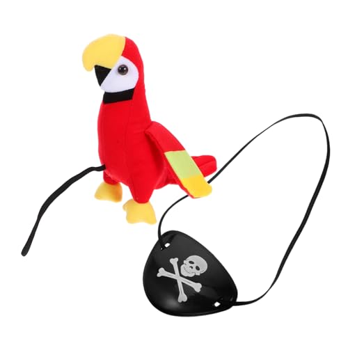 OKUMEYR 1 Satz Plüsch Papagei Schulter Papagei Kostümparty Accessoires Halloween wirft Requisiten zum Verkleiden von Piraten Piratenpapagei Piraten- PP Baumwolle von OKUMEYR