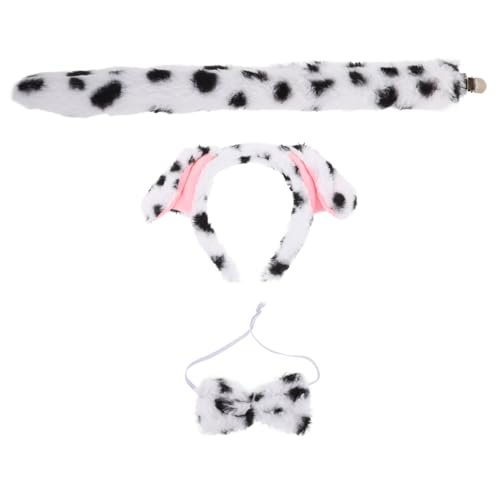 OKUMEYR Dalmatiner-hundeohren-stirnband-set Für Jungen Und Mädchen Tierkostüm Für Halloween Hundekostüm-requisiten 1 Set Fliege Und OKUMEYR Dalmatiner-hundeohren-stirnband-set Für Jungen Und Mädchen Tierkostüm Für Halloween Hundekostüm-requisiten 1 Set Fliege Und von OKUMEYR