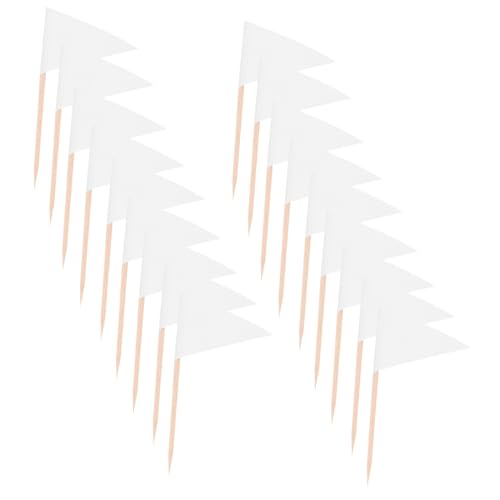 OKUMEYR 100 Stück Mini Zahnstocher Flaggen Dreieckig Weiß Kleine Dekorative Toothpicks für Cupcake Toppers Fingerfood Markierung Party Lebensmittelkennzeichnung OKUMEYR 100 Stück Mini Zahnstocher Flaggen Dreieckig Weiß Kleine Dekorative Toothpicks für Cupcake Toppers Fingerfood Markierung Party Lebensmittelkennzeichnung von OKUMEYR