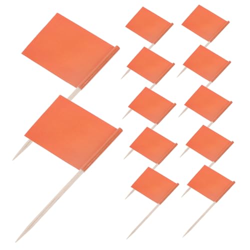 OKUMEYR 100 Stück Zahnstocher Flaggen in Orange Mini Cupcake Flag Toppers Stabile Kleine Party Deko Picks für Kuchen Käse Obst und Buffet Einfach Tragbar und Dekorativ OKUMEYR 100 Stück Zahnstocher Flaggen in Orange Mini Cupcake Flag Toppers Stabile Kleine Party Deko Picks für Kuchen Käse Obst und Buffet Einfach Tragbar und Dekorativ von OKUMEYR