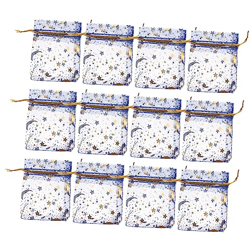 OKUMEYR 100pcs Wiederverwendbare Organza -schmucktaschen Draw String Gunst Taschen Geschenkbeutel Süßwarenbeutel von OKUMEYR