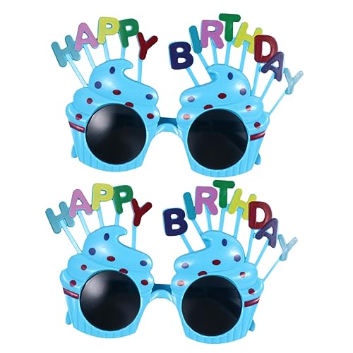 OKUMEYR 2 Stück Geburtstagsbrille Cosplay-Party-Brille Kind Gläser Geburtstagsfeierbrille lustige Brille Partybrille Blau OKUMEYR 2 Stück Geburtstagsbrille Cosplay-Party-Brille Kind Gläser Geburtstagsfeierbrille lustige Brille Partybrille Blau von OKUMEYR