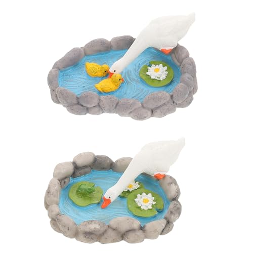 OKUMEYR 2 Stück Miniatur Teich Deko Teilig Resin und Figur Wetterfest Pflegeleicht für Balkon Garten Wohnzimmer DIY Miniatur Landschaft Gestaltung OKUMEYR 2 Stück Miniatur Teich Deko Teilig Resin und Figur Wetterfest Pflegeleicht für Balkon Garten Wohnzimmer DIY Miniatur Landschaft Gestaltung von OKUMEYR