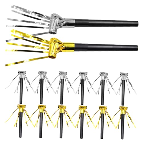 OKUMEYR Partygeschenke Für Jungen Und Mädchen 20 Stück Partypfeifen Mit Quastendesign Für Silvester Lustiges Gebläsespielzeug Für Jungen Und Mädchen Erwachsene von OKUMEYR