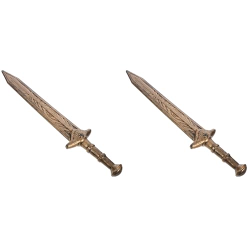 OKUMEYR 2St und Requisiten Ninja Kostüm Leistung in die Luft sprengen Zubehör heeloween säbel abschuss Shot Toys Trainingsschwert Party- -Requisite pp Golden von OKUMEYR