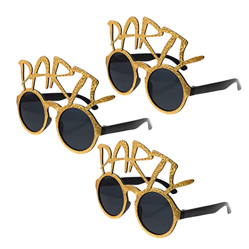 OKUMEYR 3St Partybrille Halloween-Party-Brille 2022 Brillengestell Fiesta-Brille Sommer Sonnenbrille Gläser Dekor Party-Foto-Requisiten Partyzubehör Weihnachten schmücken Partybedarf Stk von OKUMEYR