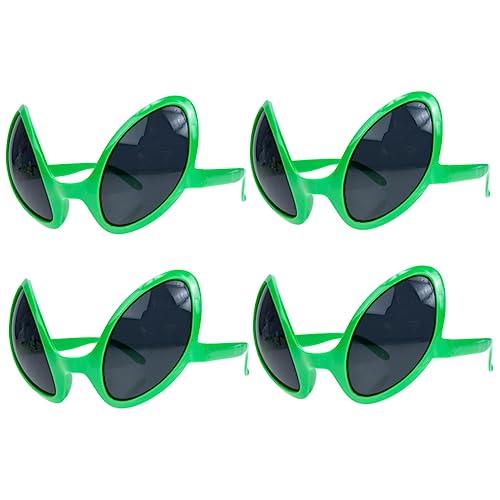 OKUMEYR 4 Stück Alien Sonnenbrille Alien Brille Spielzeug Alien Brille Requisite Alien Cosplay Brille Cosplay Alien Kostüm Erwachsene Alien Brille Lustige Alien Brille Alien von OKUMEYR