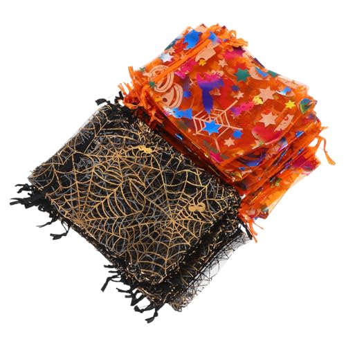 OKUMEYR 60 Stück Kordelzug Netzbeutel Halloween Leckerli Taschen Für Süßigkeiten Goodie Bag Gastgeschenke Kleine Taschen Süßigkeiten Halloween Thema Spinnen Party OKUMEYR 60 Stück Kordelzug Netzbeutel Halloween Leckerli Taschen Für Süßigkeiten Goodie Bag Gastgeschenke Kleine Taschen Süßigkeiten Halloween Thema Spinnen Party von OKUMEYR