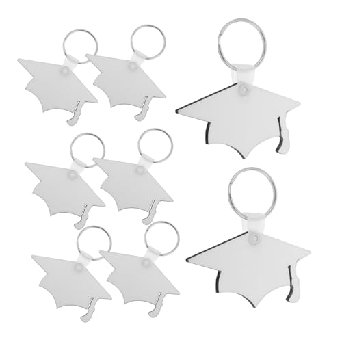 OKUMEYR 8pcs Abschlusskappe Schlüsselanhänger Sublimation Abschlussblanks Grad Cap Schlüsselbund Diplomanhänger Abteilung Keychain Hochzeit Abschlussanhänger Für Cap von OKUMEYR