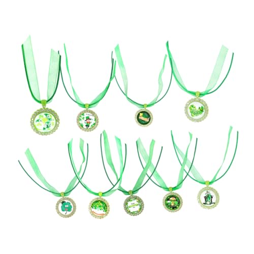OKUMEYR 9 Stück Halskette für Reize zierlich Kleinkind anhänger medaillon schmuck Festliche Halskette Halsschmuck Halskette Zinklegierung Green von OKUMEYR