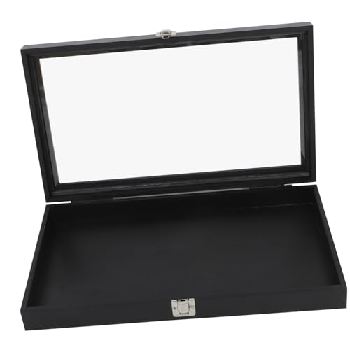 OKUMEYR Dekorative Sammelbox Aus Holz Für Schmuck, Abschließbare Vitrine, Probenbox, Gepresste Blumenbox, Schmetterlinge, Probenbox von OKUMEYR
