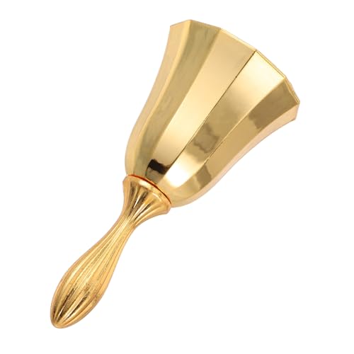 OKUMEYR Gerichtsglocke Europäischer Stil Restaurant Call Bell Schreibtischklingel Für Den Service Esstisch Glocke Hotelglocke Handrufglocke Handglocke Golden Zinklegierung von OKUMEYR