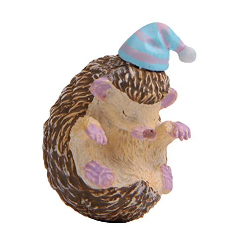 OKUMEYR Igel Handwerk Anzeige Gartenschmuck wackelig künstlich Eukalyptus Fälschung ungewöhnlich Fondant Gras Kuchen Grün Familienschmuck Igel dekorative Igelverzierung von OKUMEYR