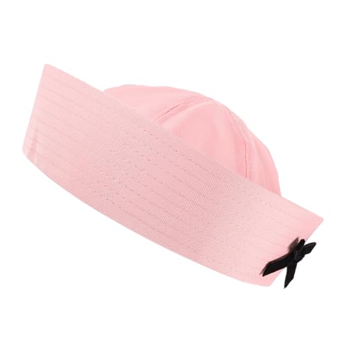 OKUMEYR Matrosenhut Hüte seidenband Kapitänsmütze Baskenmütze mit Fliege Mützen für Männer rosa Hut Matrosenmütze mit Schleife Matrosen-Cosplay-Hut für Mädchen niedlich schmücken Zubehör von OKUMEYR