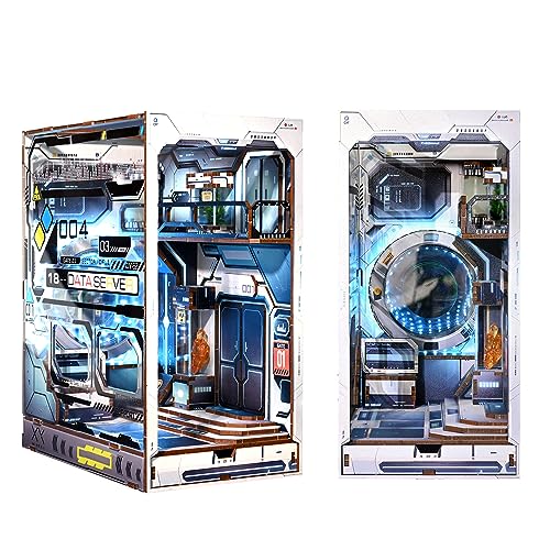 DIY Book Nook Kit, Alien-Hub-Set, 3D-Puzzle-Bücherregal-Dekoration aus Holz mit LED – Sci-Fi-Thema für Teenager, kreatives Modellbau-Geschenk, geeignet für Festivals, Geburtstage, Heimdekoration DIY Book Nook Kit, Alien-Hub-Set, 3D-Puzzle-Bücherregal-Dekoration aus Holz mit LED – Sci-Fi-Thema für Teenager, kreatives Modellbau-Geschenk, geeignet für Festivals, Geburtstage, Heimdekoration von OKYUK