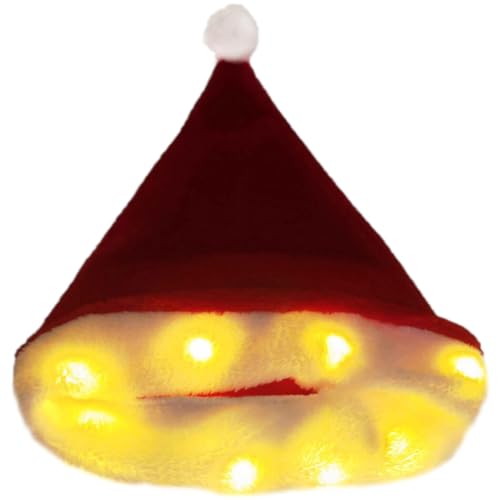 OLACD Dekorative LED-Weihnachtsmütze für Männer, Frauen und Kinder – festliche Unisex-Kappe mit klassischem Charme von OLACD