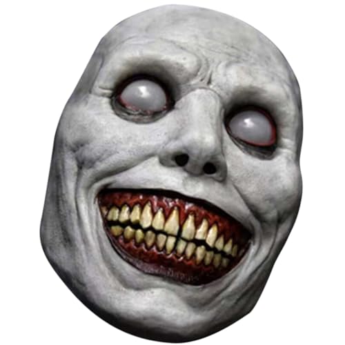 OLACD Gruselige Halloween-Party-Maske, 3D-Kunststoff, realistische Horror-Kostüm-Requisite, gruselige Cosplay-Kopfbedeckung, Zubehör von OLACD