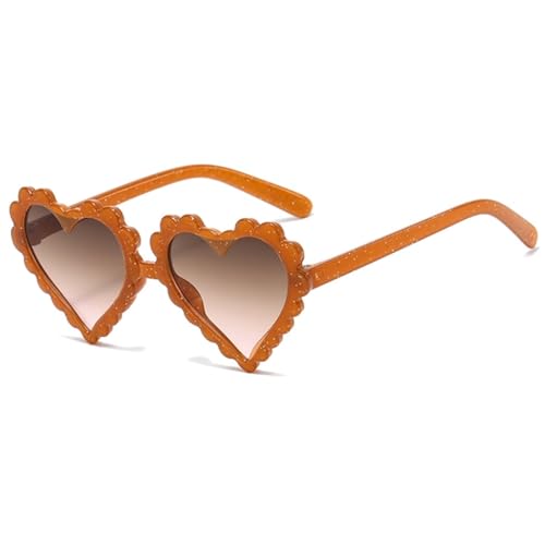 OLACD 【Herzförmige Kindermode Sonnenbrille】Niedliche Partybrille aus Kunststoff mit trendigen Rahmen von OLACD