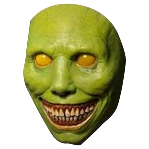 OLACD Horror Cosplay Kunststoff Gesichtsabdeckung Party Gruseliges Gruseliges Kostüm 3D Prop Realistische Halloween Gesichtsbedeckung von OLACD