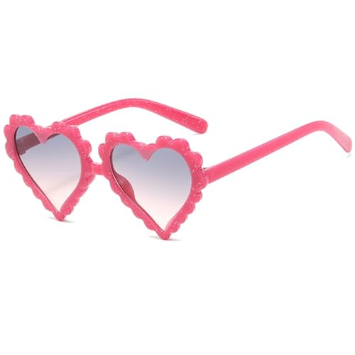OLACD Modische Brille für Kinderpartys in Herzform: niedlicher Kunststoff-Sonnenbrillenrahmen von OLACD