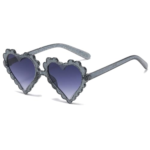 OLACD Party-Brille für Kinder: Herzform, niedliche Sonnenbrille, Kunststoff, modischer Brillenrahmen von OLACD