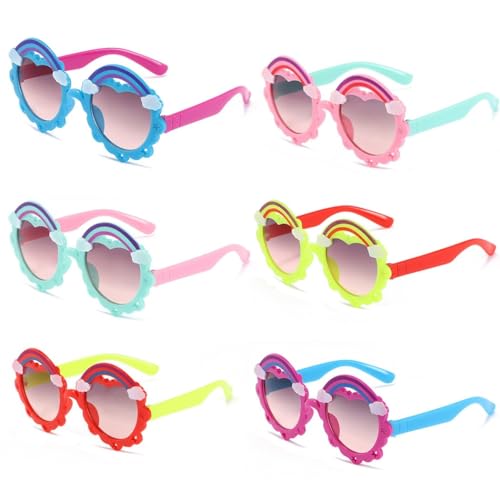 OLACD Retro Kinder Mode Brillen: Kunststoff leichte Brille für Partys, dekorativer rutschfester Sonnenbrillenrahmen von OLACD