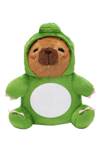 OLAOLA Capybara Kuscheltier, Dinosaurier Kostüm Capybara Plüschtier, 32 cm Süßes Stofftier Dino Plüschspielzeug Geschenk für Kinder Erwachsene OLAOLA Capybara Kuscheltier, Dinosaurier Kostüm Capybara Plüschtier, 32 cm Süßes Stofftier Dino Plüschspielzeug Geschenk für Kinder Erwachsene von OLAOLA
