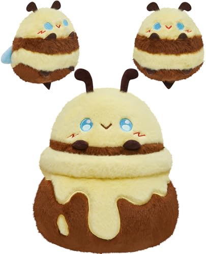 OLAOLA Süße Bienen-Kuscheldecke, Weiches Honigbienen-Stofftier, 30cm XXL Plüschtier mit 2 Babybienen für Kinder & Erwachsene OLAOLA Süße Bienen-Kuscheldecke, Weiches Honigbienen-Stofftier, 30cm XXL Plüschtier mit 2 Babybienen für Kinder & Erwachsene von OLAOLA