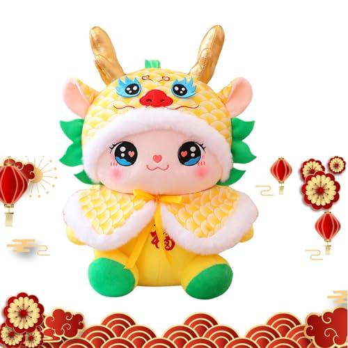 OLCANA Chinesischer Sternzeichendrache des chinesischen Neujahrs - Weicher und bequemer Plüschdrache, langlebige -Dekoration für Neujahrs-Geburtstagsgeschenk von OLCANA