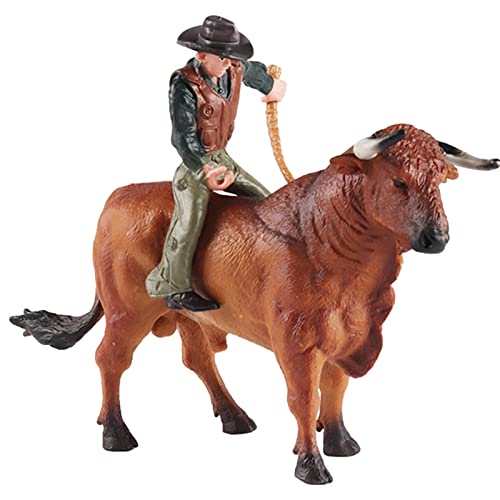 OLCANA Cowboy-Reitspielzeug – Simulierte spanische Turer-Rinderfiguren, Actionfigur für Sammelfiguren für Kinder Mädchen Alter 3-5 6-12 OLCANA Cowboy-Reitspielzeug – Simulierte spanische Turer-Rinderfiguren, Actionfigur für Sammelfiguren für Kinder Mädchen Alter 3-5 6-12 von OLCANA