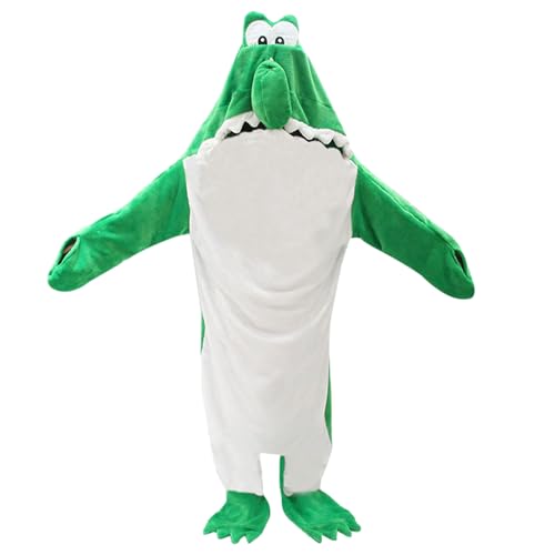 OLCANA Overall mit Kapuze, Dinosaurier, Halloween-Sweatshirt, Tierschlafsack, tragbare Decke für Dinosaurier, warme Pyjamas, bequeme Plüschdecke, super warm, antas von OLCANA