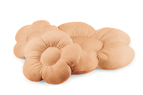 OLIFANT TOYS Flower Set Große Blumenboden Kissen, Plüsch bequemen Sitzkissen, Für Schlafzimmer Wohnzimmer Kinderzimmer, einzigartige Deko, weiche Kuschelkissen, Velours, Beige, 55 cm 98 cm OLIFANT TOYS Flower Set Große Blumenboden Kissen, Plüsch bequemen Sitzkissen, Für Schlafzimmer Wohnzimmer Kinderzimmer, einzigartige Deko, weiche Kuschelkissen, Velours, Beige, 55 cm 98 cm von OLIFANT TOYS