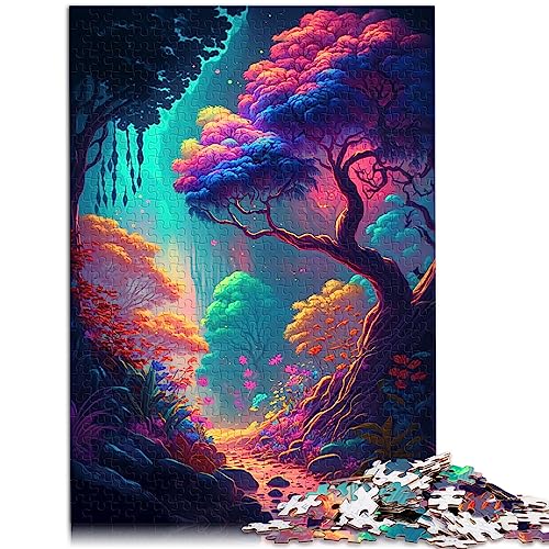 Fantasy World Forest Holzpuzzle, 1000 Puzzles für Erwachsene, Geschenke für Erwachsene, bunt, 29,5 x 19,7 Zoll/75 x 50 cm. von OLIKED