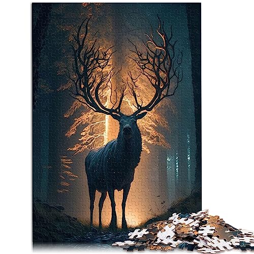 Mythisches Land Hirsch Puzzle Erwachsene, 1000 Teile, Puzzle, Geschenk, Papppuzzle Erwachsene, Kinder, ab 12 Jahren, Spiele, Spielzeug, Geschenk, 10,27 x 20,47 Zoll/26 x 38 cm. Mythisches Land Hirsch Puzzle Erwachsene, 1000 Teile, Puzzle, Geschenk, Papppuzzle Erwachsene, Kinder, ab 12 Jahren, Spiele, Spielzeug, Geschenk, 10,27 x 20,47 Zoll/26 x 38 cm. von OLIKED