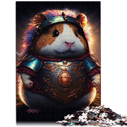 Niedliche Meerschweinchen Krieger Puzzles für Erwachsene, 1000 Teile, Puzzles für Erwachsene, Papppuzzles für lustiges Geschenk, 10,27 x 20,47 Zoll/26 x 38 cm. von OLIKED