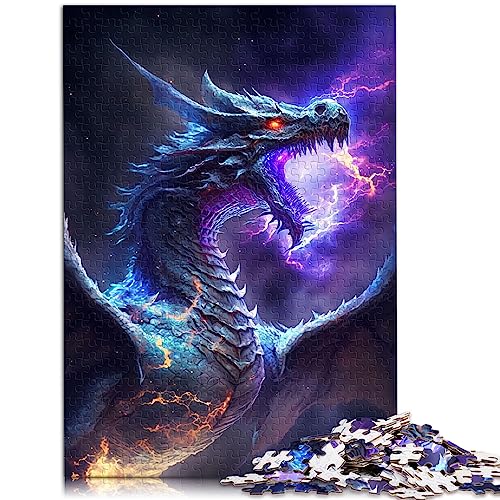 Puzzle „Drachenherrscher der Galaxis“ als Geschenk. Puzzle aus Pappe, 1000 Teile, Puzzle für Erwachsene, Kunstwerk, Geschenk, 10,27 x 20,47 Zoll/26 x 38 cm. von OLIKED