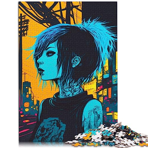 Puzzle Emo Girl Holzpuzzle 1000 Teile Puzzle für Erwachsene für Erwachsene und Kinder ab 12 Jahren Funsland Peg29,5" x 19,7"/75 * 50cm. von OLIKED