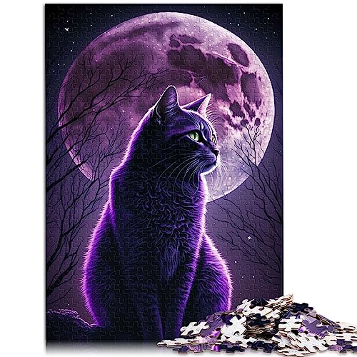 Puzzle Geschenk Lila Katze und der Mond Puzzle für Erwachsene und Kinder1000 Teile Holzpuzzle Heimdekoration Puzzlespielzeug29,5" x 19,7"/75 * 50cm. Puzzle Geschenk Lila Katze und der Mond Puzzle für Erwachsene und Kinder1000 Teile Holzpuzzle Heimdekoration Puzzlespielzeug29,5" x 19,7"/75 * 50cm. von OLIKED