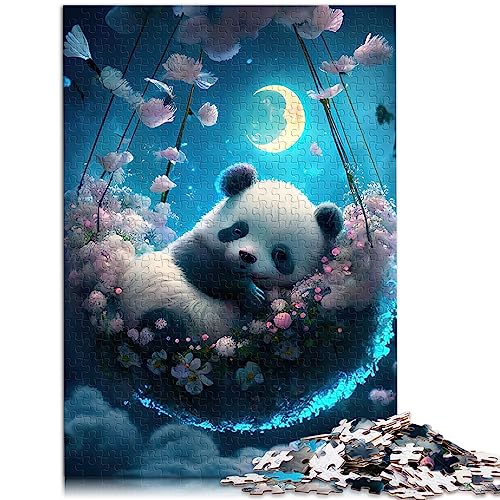 Puzzle für Erwachsene, friedlicher Panda, lustige Puzzles für Erwachsene, 1000 teilige Papppuzzles, Puzzle, Entspannungspuzzlespiele, 10,27 x 20,47 Zoll/26 x 38 cm. von OLIKED