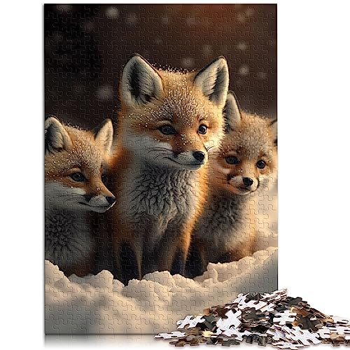 Puzzles für Erwachsene, Baby Fuchs im Schnee, 1000 teiliges Puzzlespiel, Papppuzzles, pädagogisches Puzzle, Familienspiel, 10,27 x 20,47 Zoll/26 x 38 cm. Puzzles für Erwachsene, Baby Fuchs im Schnee, 1000 teiliges Puzzlespiel, Papppuzzles, pädagogisches Puzzle, Familienspiel, 10,27 x 20,47 Zoll/26 x 38 cm. von OLIKED